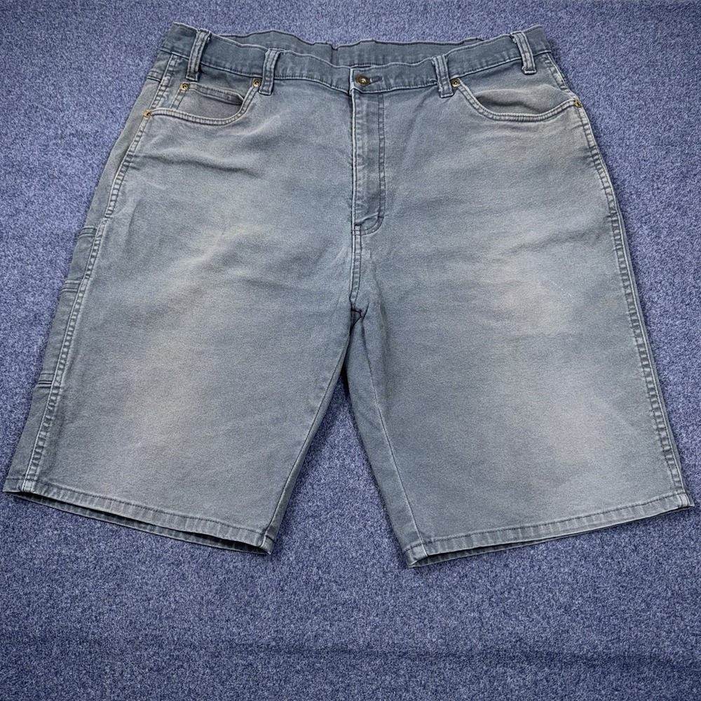 Genuine Dickies Mens Duck Utility Shorts Blue Faded Distressed Flex 40 GR941RUL